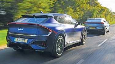 Polestar 4 vs Kia EV6 GT - rear 3/4